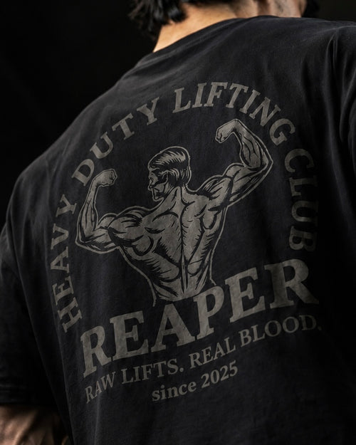 HEAVY DUTY LIFTING CLUB™ CAMISA OVERSIZED HEAVYWEIGHT [PITCH BLACK]